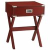 Homeroots 24 x 18 x 16 in. Babs End Table Red 286306